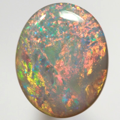 SOLID SEMI BLACK OPAL Top quality. Floral Harlequin pattern, Bright reds and a touch of yellow SEE VIDEO  